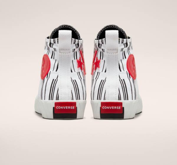 Boty Vysoké Converse UNT1TL3D Translucent Barcode Bílé Černé Červené | CV-693RQC