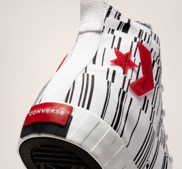 Boty Vysoké Converse UNT1TL3D Translucent Barcode Bílé Černé Červené | CV-693RQC