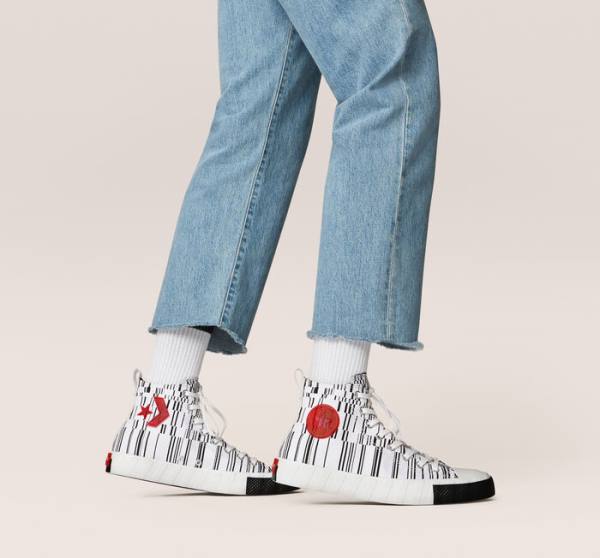 Boty Vysoké Converse UNT1TL3D Translucent Barcode Bílé Černé Červené | CV-693RQC