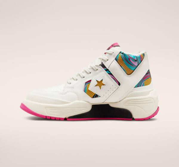 Boty Vysoké Converse Weapon CX '90s Marbled Mid Bílé Růžové Černé | CV-863BCA