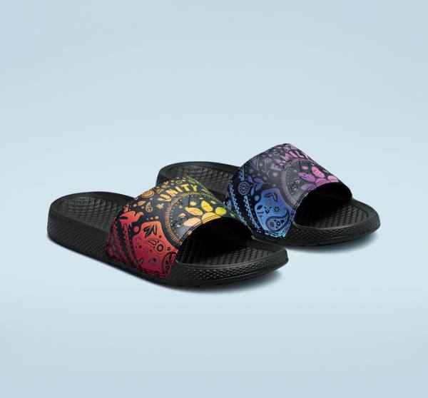 Sandály Converse All Star Pantofle Pride Černé Fialové Oranžové | CV-185ALW