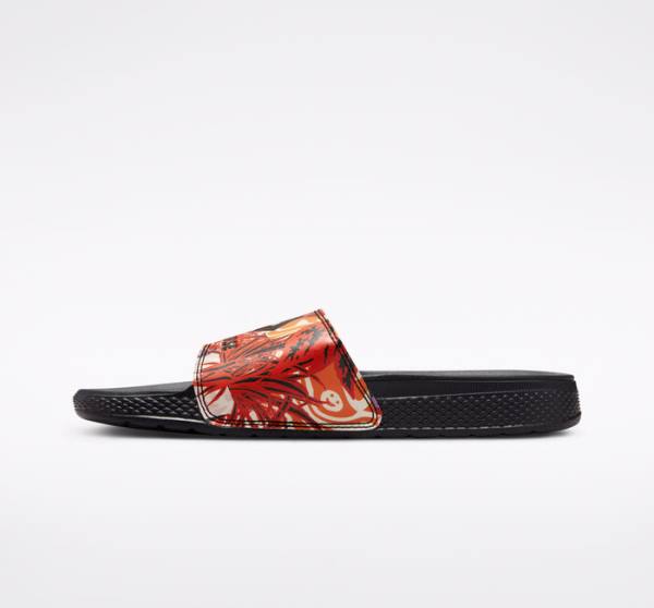 Sandály Converse All Star Pantofle Tropical Florals Černé Tmavě Žluté Růžové | CV-340DFP
