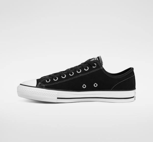 Skate Boty Converse CONS Chuck Taylor All Star Pro Semišové Černé Bílé | CV-364XDV