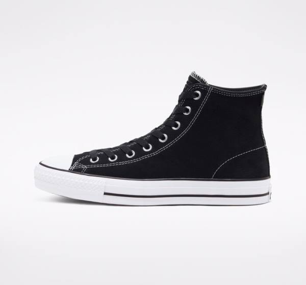 Skate Boty Converse CONS Chuck Taylor All Star Pro Semišové Černé Bílé | CV-765UVC