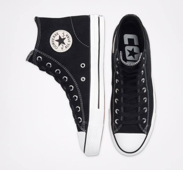 Skate Boty Converse CONS Chuck Taylor All Star Pro Semišové Černé Bílé | CV-765UVC