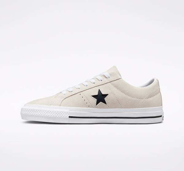 Skate Boty Converse CONS One Star Pro Semišové Bílé Černé | CV-256GIV