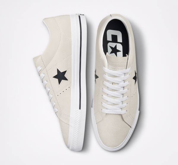 Skate Boty Converse CONS One Star Pro Semišové Bílé Černé | CV-631IVZ