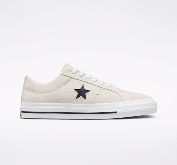 Skate Boty Converse CONS One Star Pro Semišové Bílé Černé | CV-631IVZ